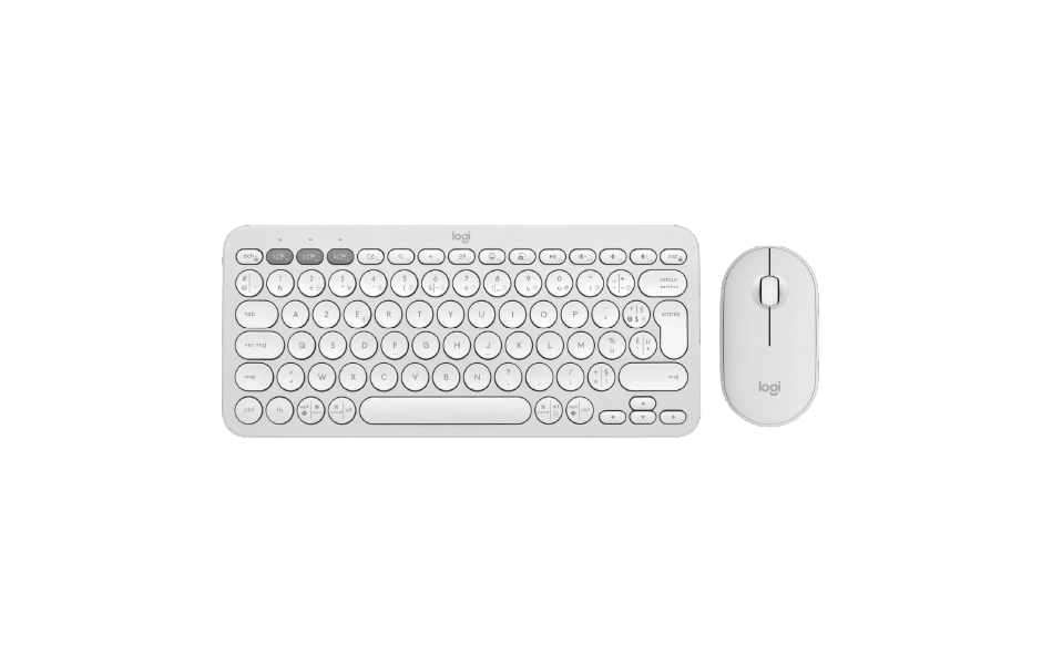 Logitech Pebble 2 Bluetooth Keyboard Combo - Tonal White